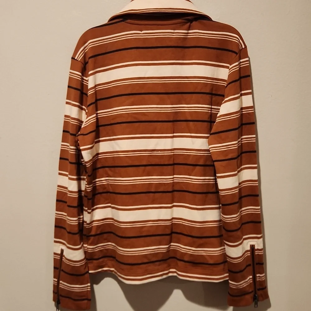 ❤️ NWT! SALTWATER LUXE STRIPED MOTO JACKET ON COTTON TERRY, SMALL - Picture 9 of 9